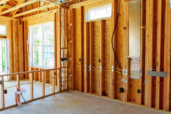 The,Frame,Building,Or,A,House,With,Basic,Electrical,Wiring